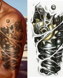 Tatuaż biomechanika na rękę męski