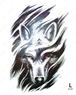 Tatuaż z wilkiem mroczny męski