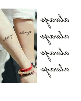 Tatuaż z napisem always napis Zawsze