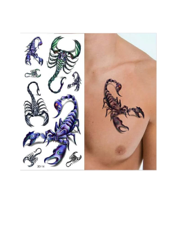 Tatuaż ze skorpionem na rękę szyję