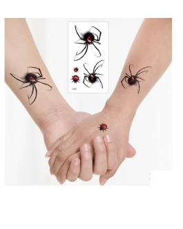 Tatuaż z czarną wdową pająki 3D