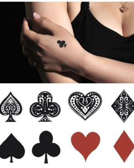 Tatuaż z symbolami kart