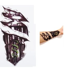 Tatuaż biomechanika męski na ramie
