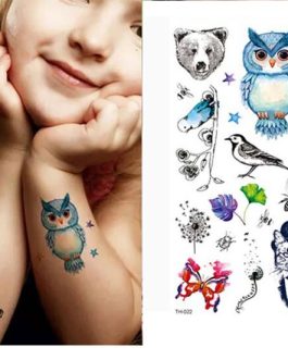 Zestaw małych tatuaży dla dzieci na nadgarstek
